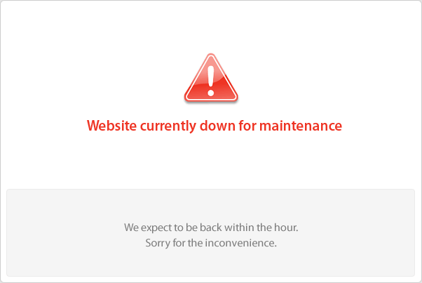 Website currently down for maintenance
